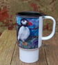 Puffin 14fl oz travel mug -original art work - Image 2