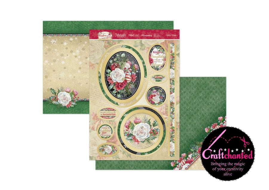 Hunkydory - Forever Florals - Festive Rose - Festive Foliage Luxury Topper Set