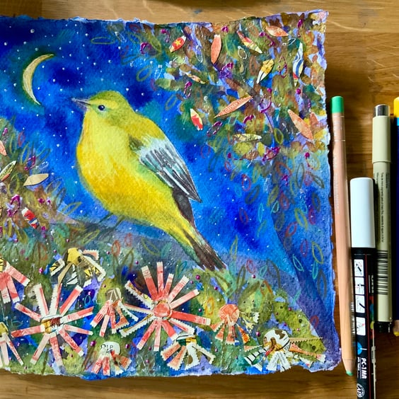 Yellow Wagtail, original painting