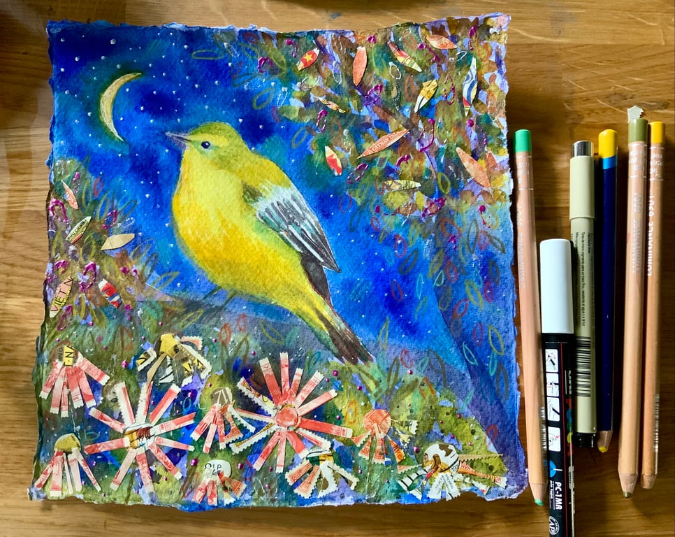 Yellow Wagtail, original painting