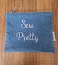 Handmade 'Sew Pretty' Upcycled Denim Zipped Purse