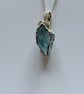 Scottish Sea Glass Necklace – One of a Kind Beach Glass Pendant – Blue - Image 1
