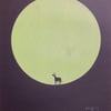 Magic Donkey No.12 (Moon Edition No.1) A2 one-colour screen-print
