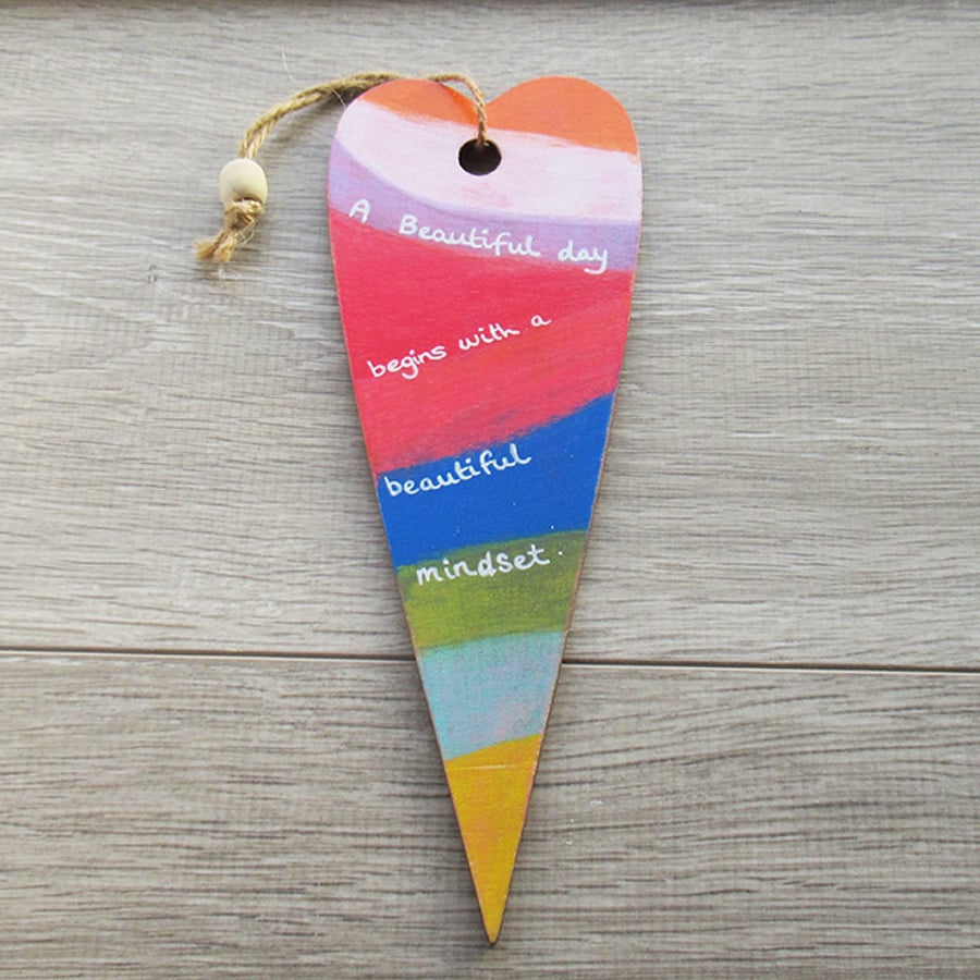 Heart, painted hanging decoration, hanging ornament