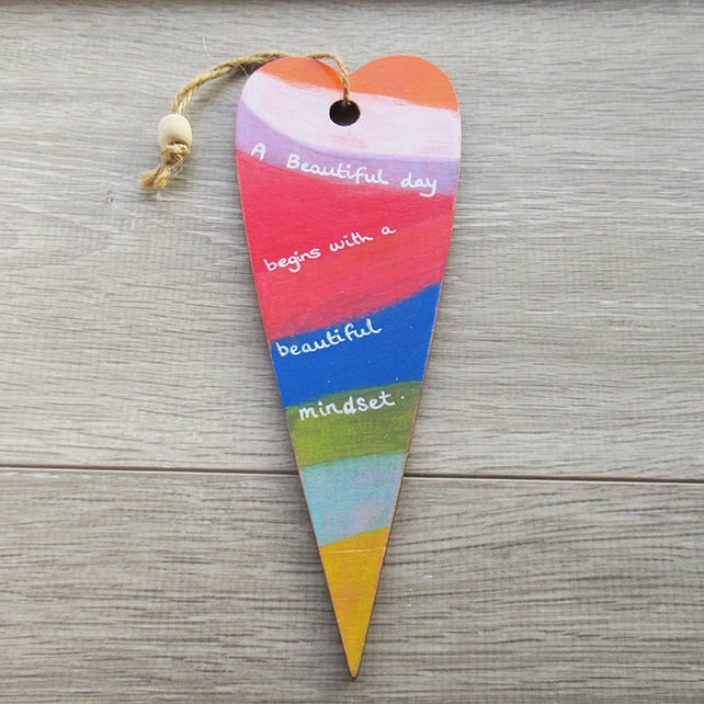 Heart, painted hanging decoration, hanging ornament