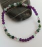 Amethyst, Moss Agate & Crystal Bracelet - Birthday, Anniversary, Gifts For Her - Image 8