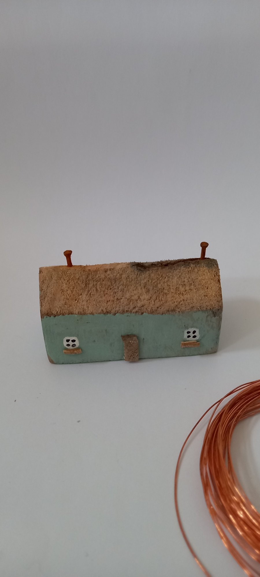Tiny Cottage Wooden Ornament