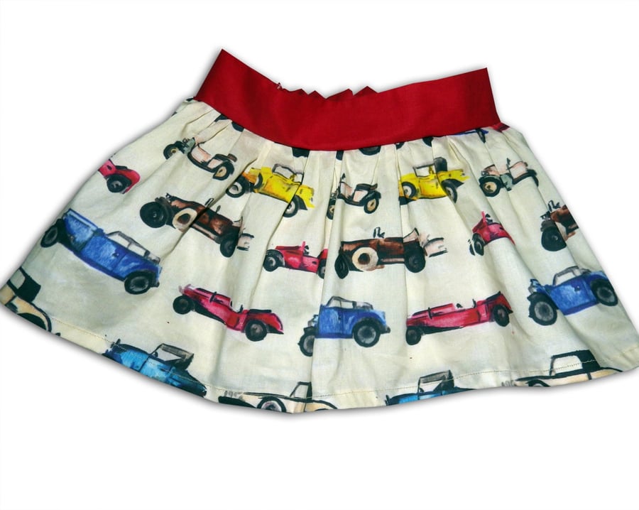 Girl's Cars Skirt, Skirts for Girls, Girls Clothing, Toddler Clothing