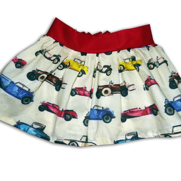 Girl's Cars Skirt, Skirts for Girls, Girls Clothing, Toddler Clothing