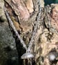 silver chunky cowrie shell bracelt - Image 2