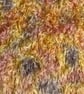 Hand dyed Helmbold mohair fur fabric "Sunburst Steve" on 25mm Oatmeal