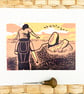 Stiperstones print, Lino print, Shropshire landscape, A3 print, unframed print - Image 1