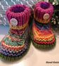 Designer Hand Knitted Baby Booties 0-3 months size  - Image 3