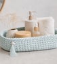 Handmade Crochet Basket  Decorative Storage Bowl, Cotton, Christmas Gift  - Image 3