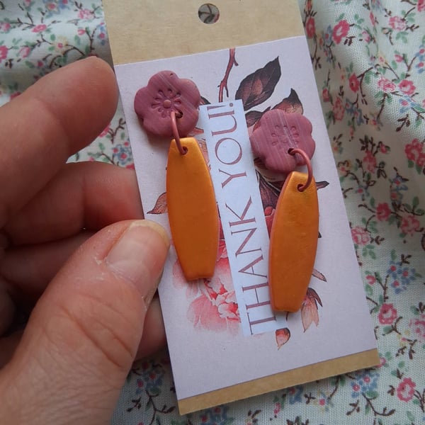 CLEARANCE! polymer clay earrings handmade- reduced-no 26