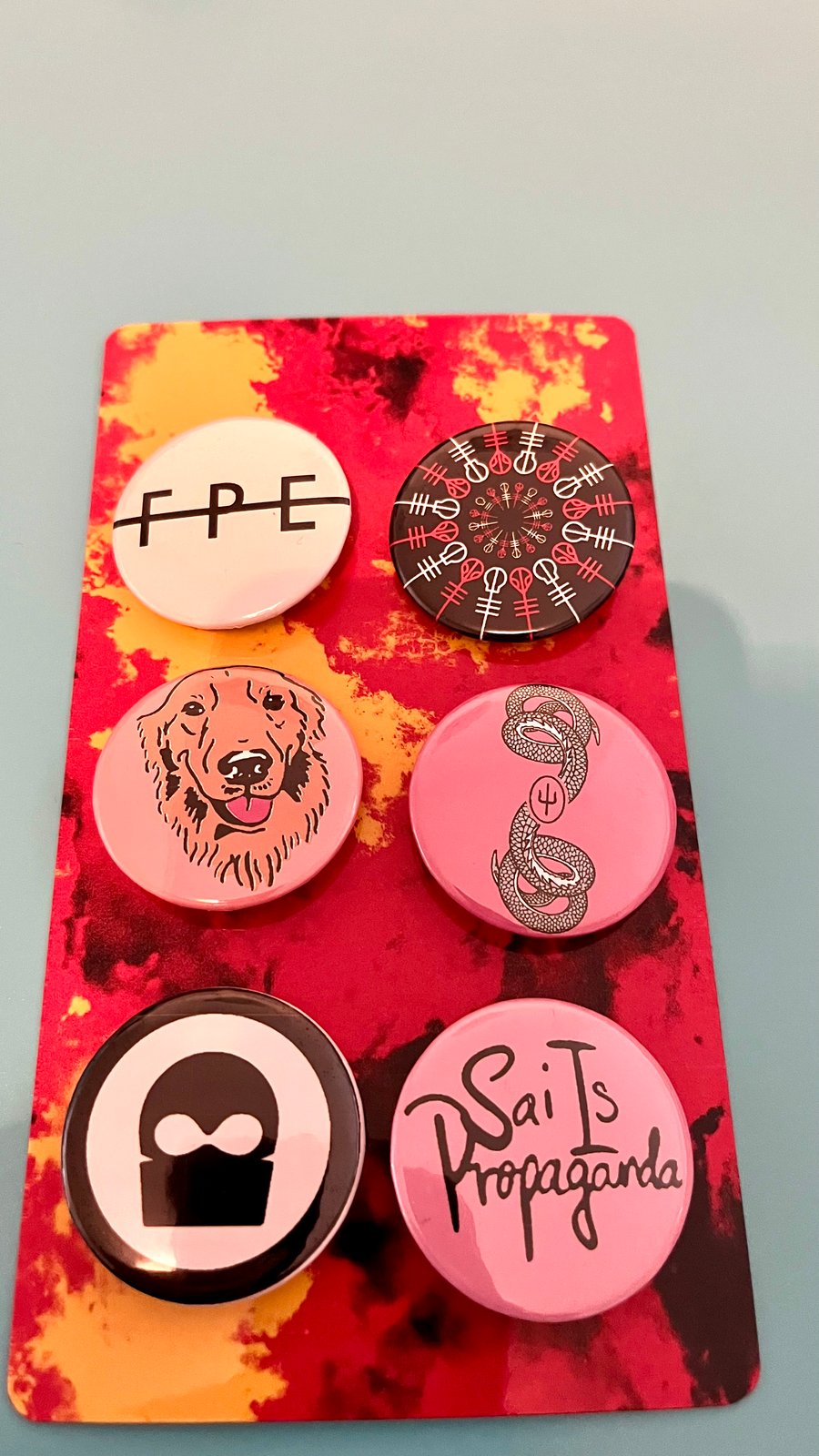 Twenty one pilots inspired button badges