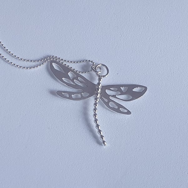 Sterling silver dragonfly necklace