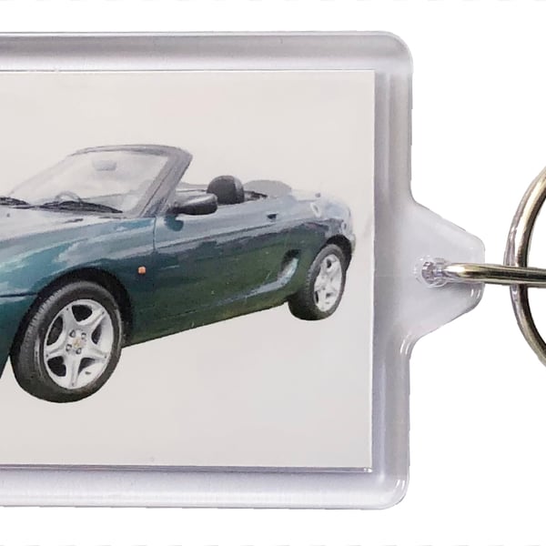 MGF Mk1 1996 (Green) - Keyring with 50x35mm Insert - Car Enthusiast