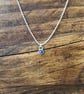 Handmade Petite Lapis Lazuli Pendant on 18" Ball Chain - Image 1
