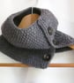 Cowl in Purple Heather Aran Wool - Image 1