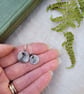 Silver Fern Leaf Circle Pendants -choice of 3 sizes 