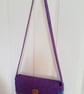'Harris Tweed'® Patchwork Crossbody Bag in Purple, Turquoise & Pink - Image 2