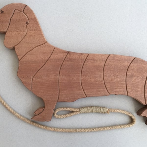 Dachshund Trivet in Sapele