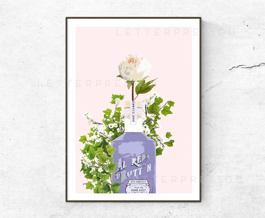 Parma Violet Gin Poster, Print