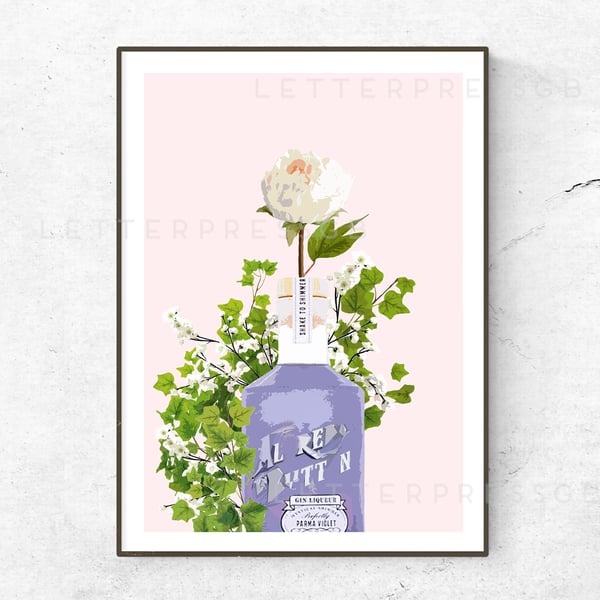Parma Violet Gin Poster, Print