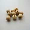 10  Cream Wooden Beads