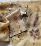 Eco Printed fine wool scarf leaves and Hopi sunflower Seeds - Image 3