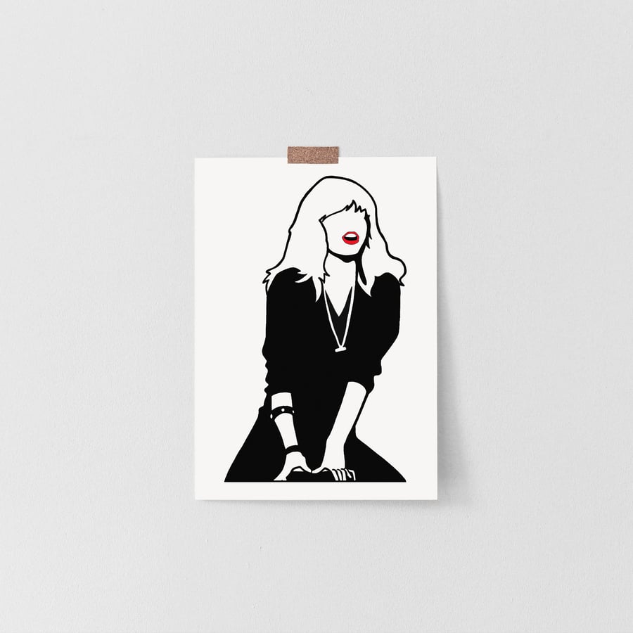 Cool Rider Grease 2, print, Unframed print, wall art, minimalist, strong female 