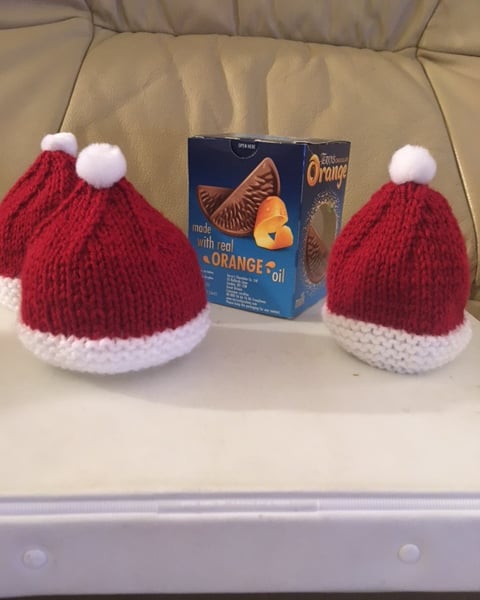 CHOCOLATE ORANGE COVERS - SANTA HATS