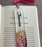 Personalised name resin gold leaf bookmark page holder  - Image 3