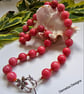 Designer Peach Quartz & Quartzite Statement Silver Plated Necklace. ONE OFF - Image 7