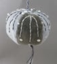 Beaded Grey Velvet Hanging Bauble - Image 1
