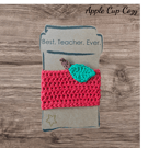 Crochet Cup Cosy Apple Design 