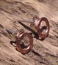 Copper Circular Earrings (ERCUSTHP5) - UK Free Post - Image 1