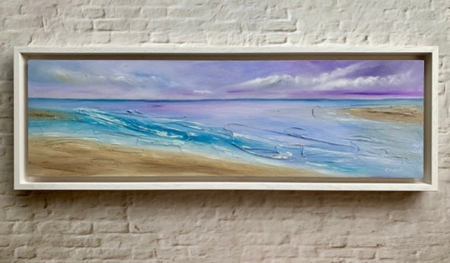 Oil painting,seascape painting, coastal painting, oil painting, framed painting 