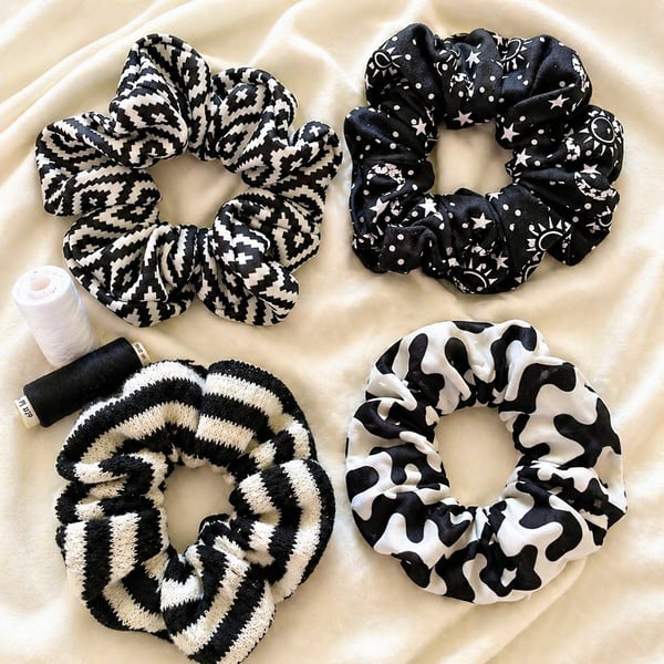 Monochrome scrunchie bundle 