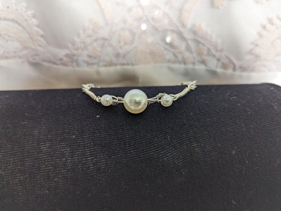 Faux pearl bracelet