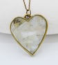 Bowenite Heart Brass plated Worry Stone Necklace - Free Postage - Image 5