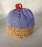 Children's Hand Knitted Cupcake Hat with Sprinkles