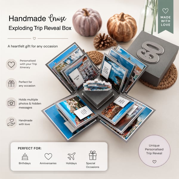 Personalised Holiday Reveal Box – Unique CRUISE Reveal Surprise Gift