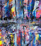 'Fantasy Rocks' Original A4 Framed Painting - Image 3