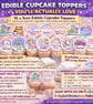 EDIBLE CUPCAKE TOPPERS x15 5cm CUSTOM! Party, Birthday, Wedding (Wafer Or Icing)