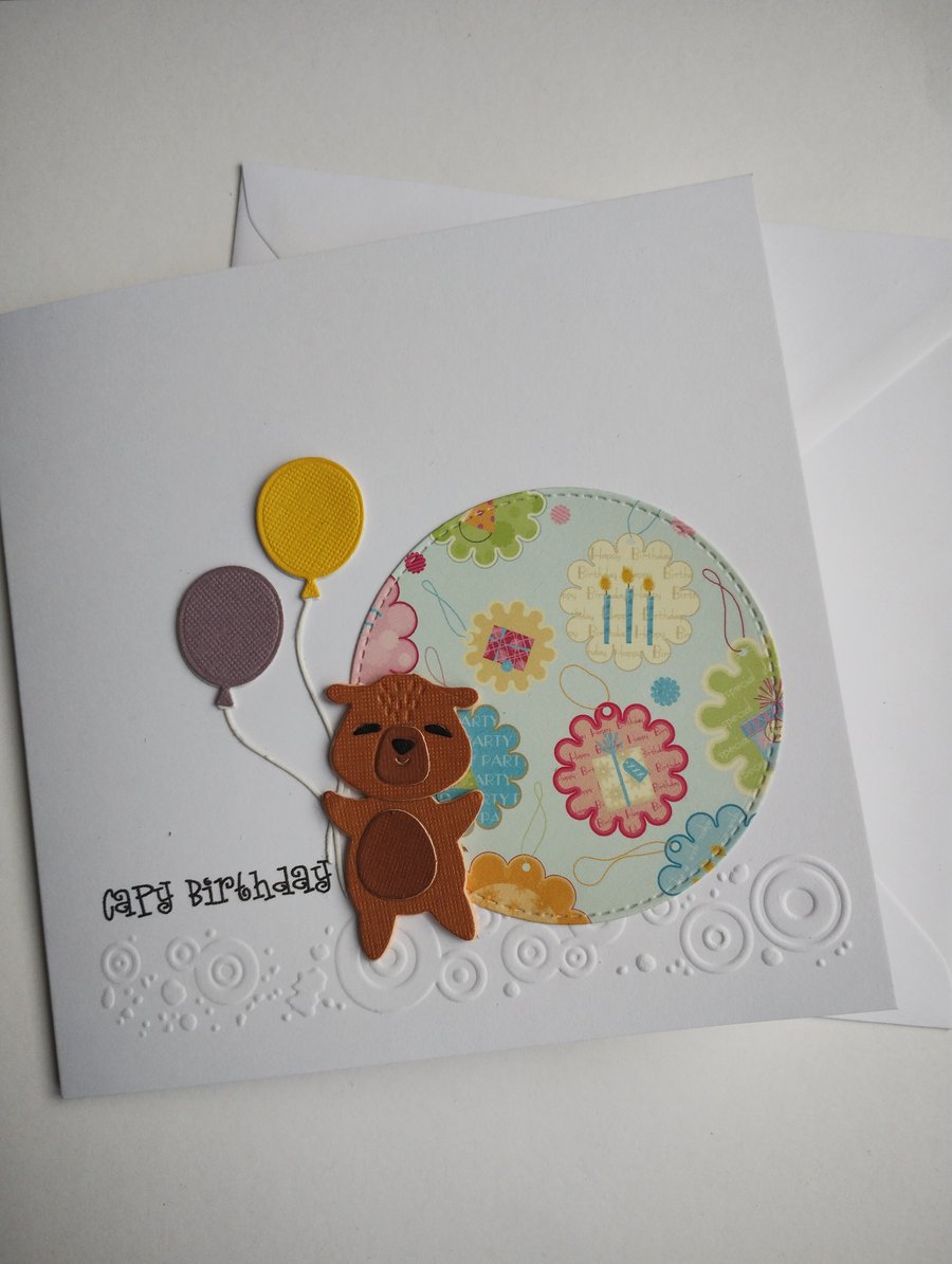 Capy Birthday - Birthday Card with a Capybara and Balloons 
