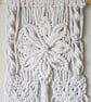 Handmade White Flower Macrame Wall Hanging - Image 2