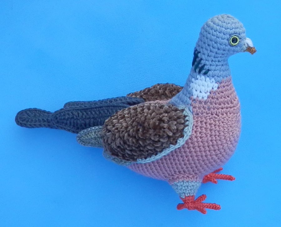 Made-to Order Large Crochet Wood Pigeon