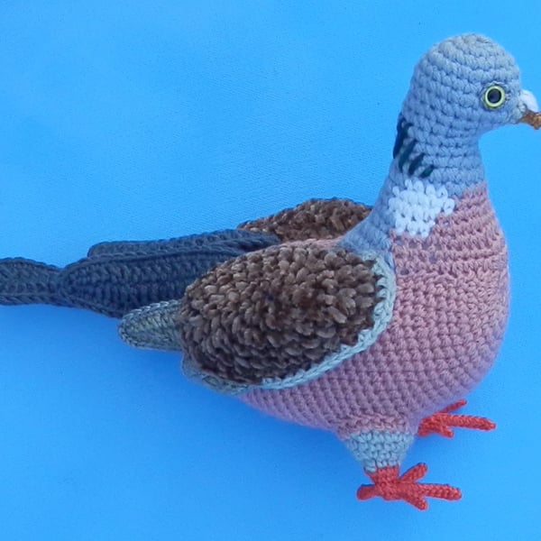 Made-to Order Large Crochet Wood Pigeon
